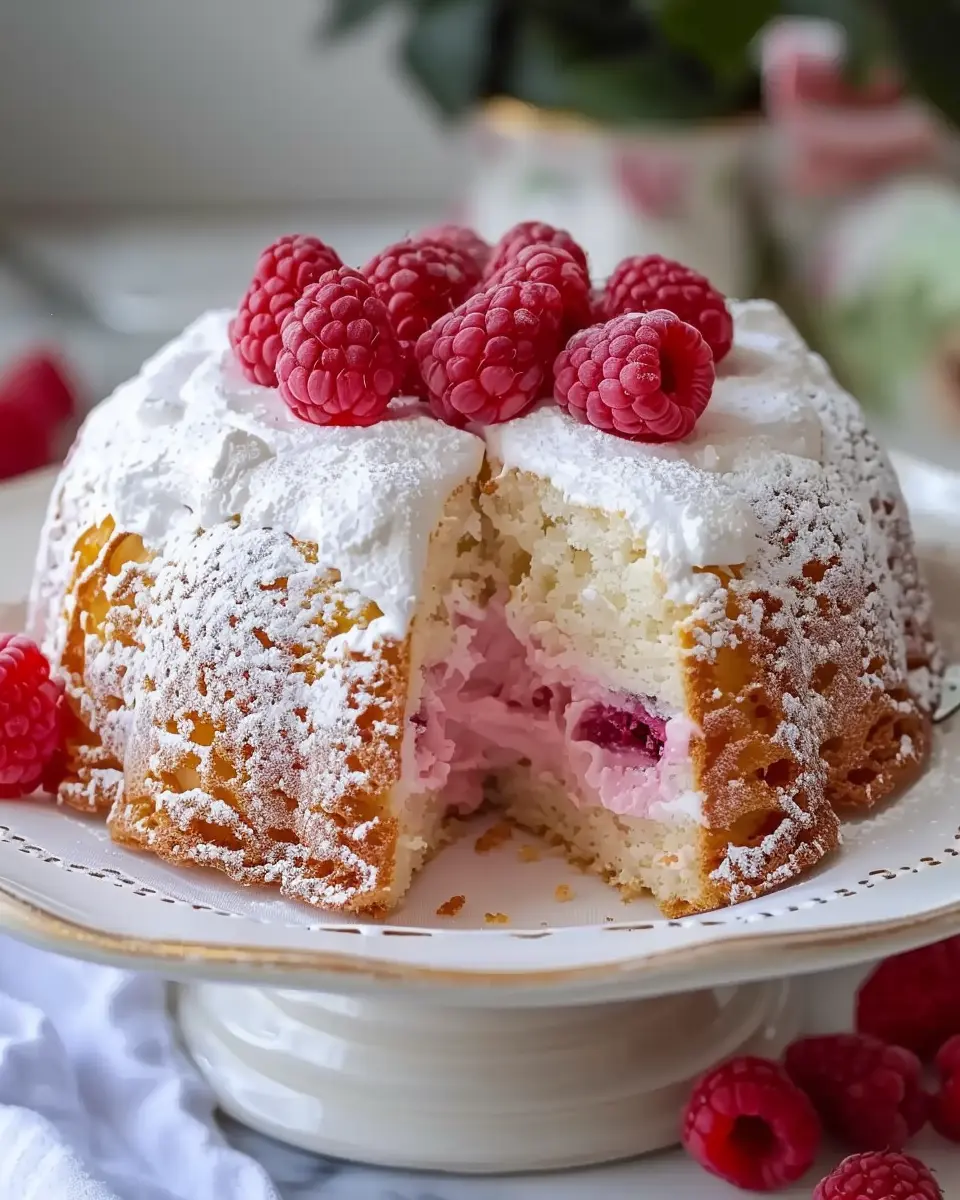 Raspberry Angel Food Cake: The Best Light and Fluffy Delight