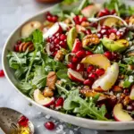 Pomegranate Christmas Salad with Honey Mustard Dressing