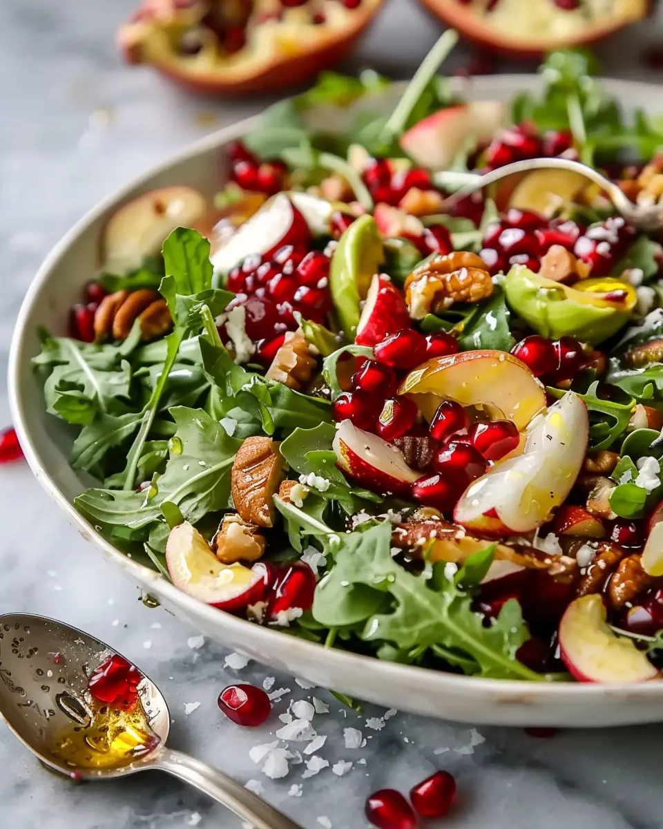 Pomegranate Christmas Salad: Easy Festive Delight with Honey Mustard Dressing