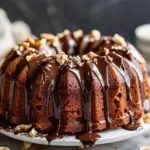 Hazelnut Bundt Cake with Espresso & Chocolate Glaze