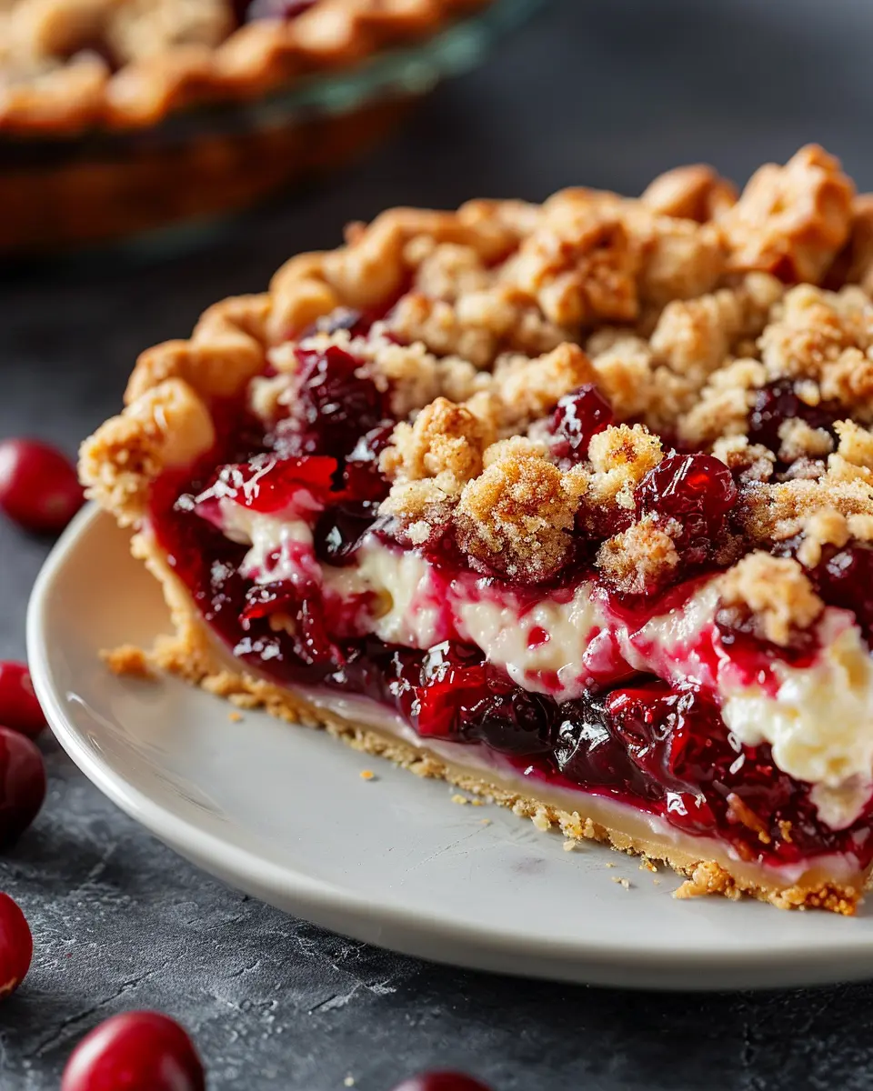 Cranberry Cream Cheese Crumb Pie: A Delightful Holiday Treat