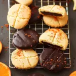 Chocolate Dipped Orange Shortbread Cookies