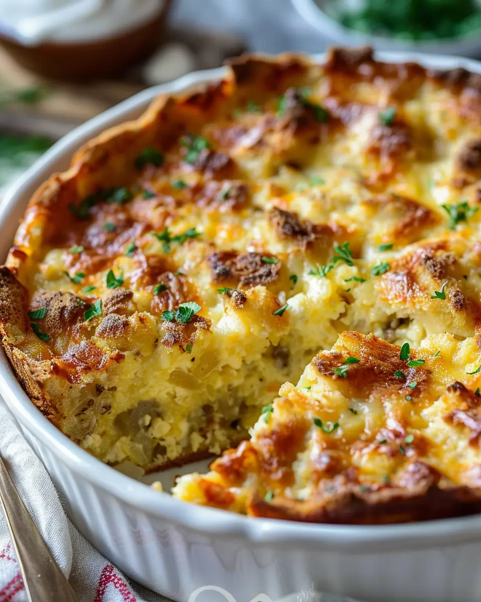 Martha Stewart Christmas Breakfast Casserole Recipe with Turkey Bacon and Chicken Ham