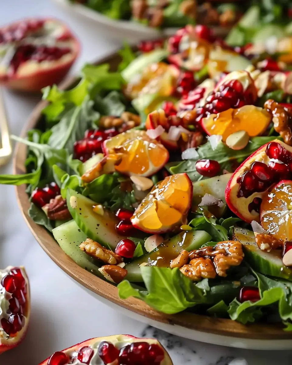 Pomegranate Christmas Salad: Easy with Turkey Bacon Delight